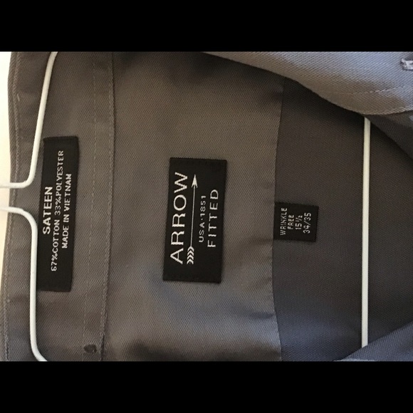 Arrow Men’s Sateen Dress Shirt - Picture 5 of 6